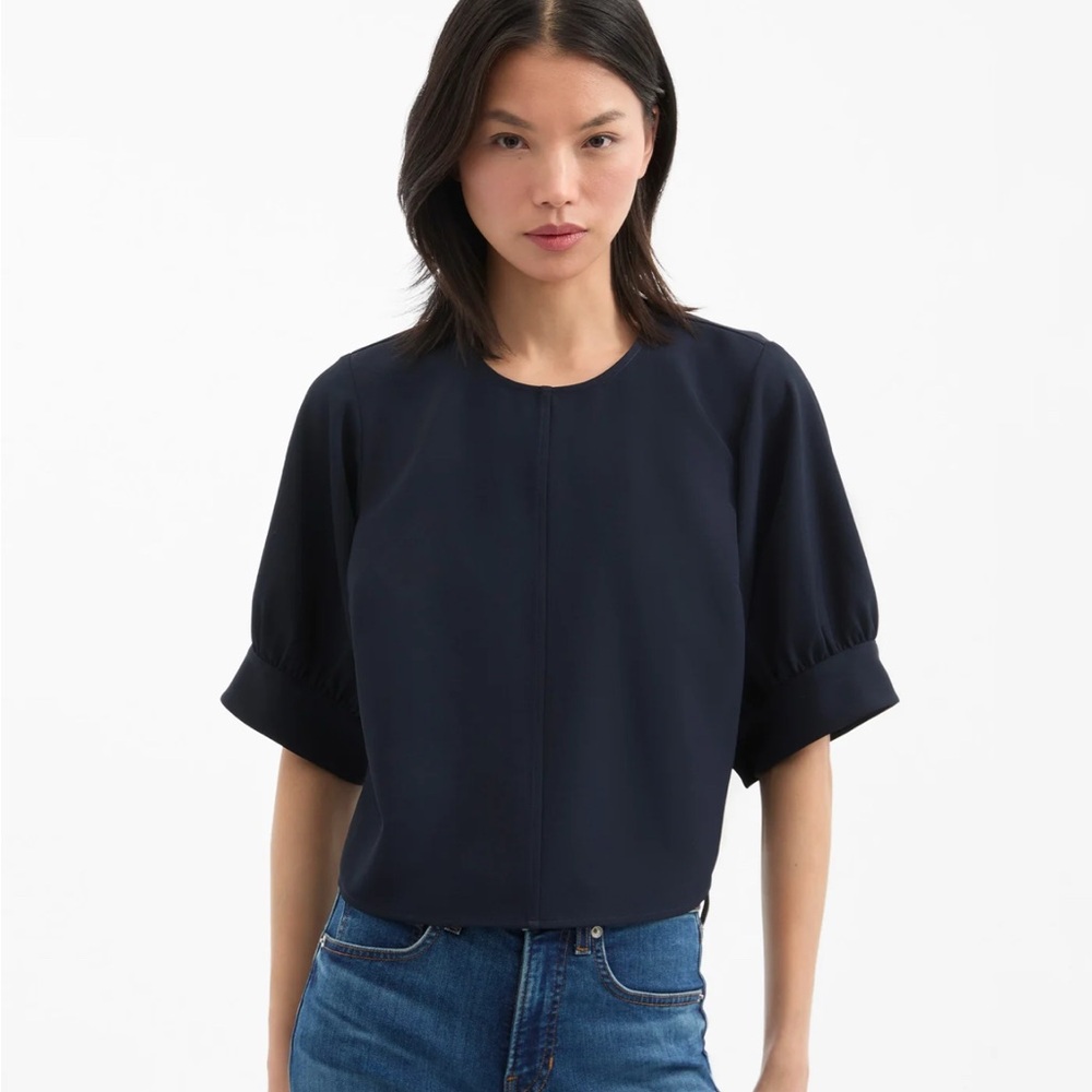 Veronica Beard Navy Blouse